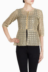 Binny Sodhi Gold Peplum Jacket