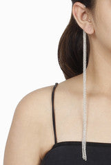 Closet Drama Cuff With Long Chain Earring
