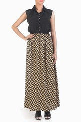 Chateau Geometrical Print Maxi Dress