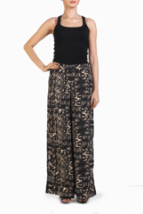 Crazi Darzi Black High Waisted Palazzo Pant