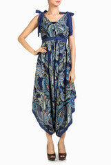Crazi Darzi Dark Blue Assymetric Funky Jumper