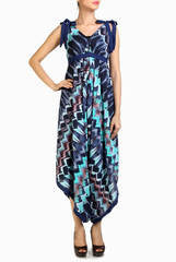 Crazi Darzi Blue Assymetric Funky Jumper