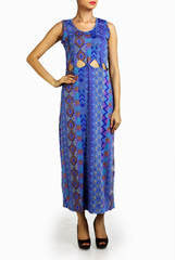 Crazi Darzi Blue Midriff Hole Dress