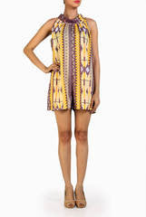 Crazi Darzi Yellow Short Polo Neck Jumper