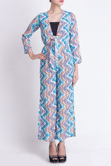Crazi Darzi Blue Front Tie Long Jumpsuit