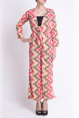 Crazi Darzi Red Front Tie Long Jumpsuit