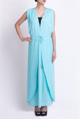 Crazi Darzi Sky Blue Grecian Dress