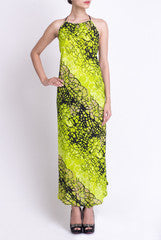 Crazi Darzi Yellow and Black Beach Dress