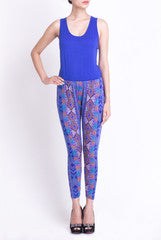 Crazi Darzi Blue Cross Back Jumpsuit