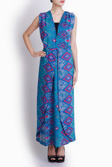 Crazi Darzi Blue Grecian Dress