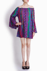 Crazi Darzi Purple Off Shoulder Dress