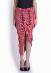 Crazi Darzi Red Short Dhoti Skirt