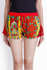 Crazi Darzi Red and Yellow Funky Beach Shorts