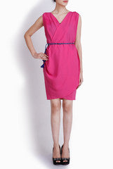 Crazi Darzi Pink Short Cowl Dress
