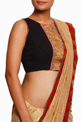 Closet Ranipink Black and Beige Blouse