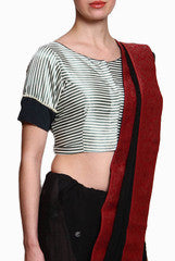 Closet Ranipink Black And White Striped Blouse