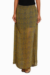 Closet Ranipink Green Sheer Skirt