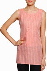 Closet Ranipink Peach Short Length Tunic
