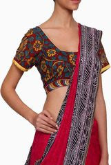 Closet Ranipink Kalamkari Maroon Hand printed Blouse