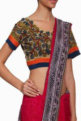 Closet Ranipink Kalamkari Forest Green Blouse