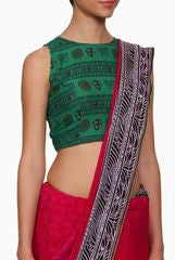 Closet Ranipink Green Om Printed Blouse