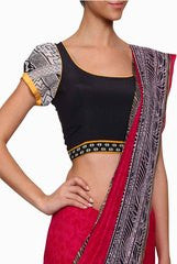 Closet Ranipink Black Pure Crepe Blouse