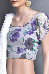 Closet Ranipink White With Floral Print Blouse