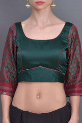 Closet Ranipink Dark Green Blouse