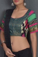 Closet Ranipink Green With Multi Blouse