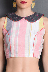 Closet Ranipink White Baby Collar Blouse