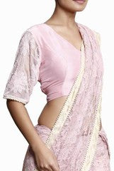 Closet Ranipink Baby Pink Lace Blouse