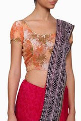 Closet Ranipink Printed With Golden Dori Blouse