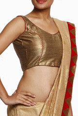 Closet Ranipink Gold Tissue Blouse