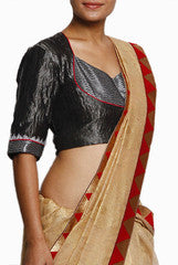 Closet Ranipink Grey Tissue With Yoke Blouse