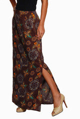 Closet Ranipink Brown Cotton Skirt