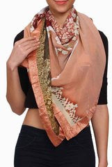 Closet Ranipink Brown Satin Stole