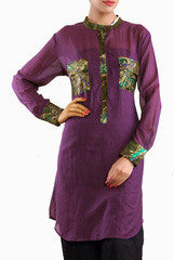 Closet Ranipink Purple Mulmul Tunic