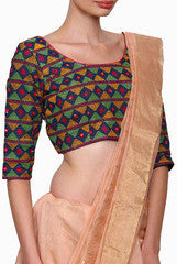 Closet Ranipink Multicolor Mirror Work Blouse