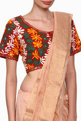 Closet Ranipink Maroon Blouse With Thread Work