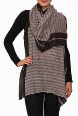 Closet Ranipink Grey With Black Stole