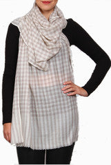 Closet Ranipink Off White Check Stole