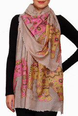 Closet Ranipink Camel Brown With Multi Stole