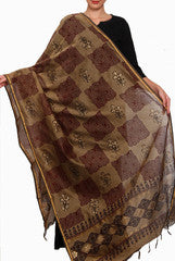 Closet Ranipink Brown With Maroon Dupatta