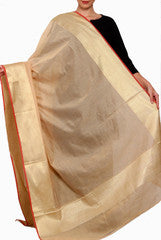 Closet Ranipink Beige With Gold Dupatta