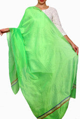 Closet Ranipink Parrot Green Dupatta