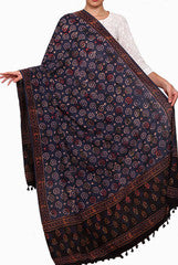 Closet Ranipink Navy Blue Dupatta