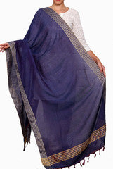 Closet Ranipink Navy Blue Dupatta