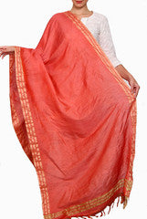 Closet Ranipink Orange Bhagalpuri Dupatta