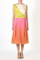 Dimple Raghani Colour Block Midi Dress