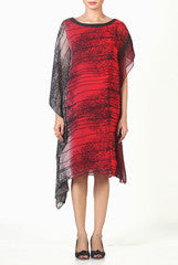 Dimple Raghani Red One Shoulder Dress